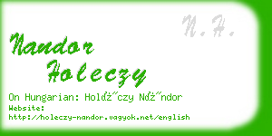 nandor holeczy business card